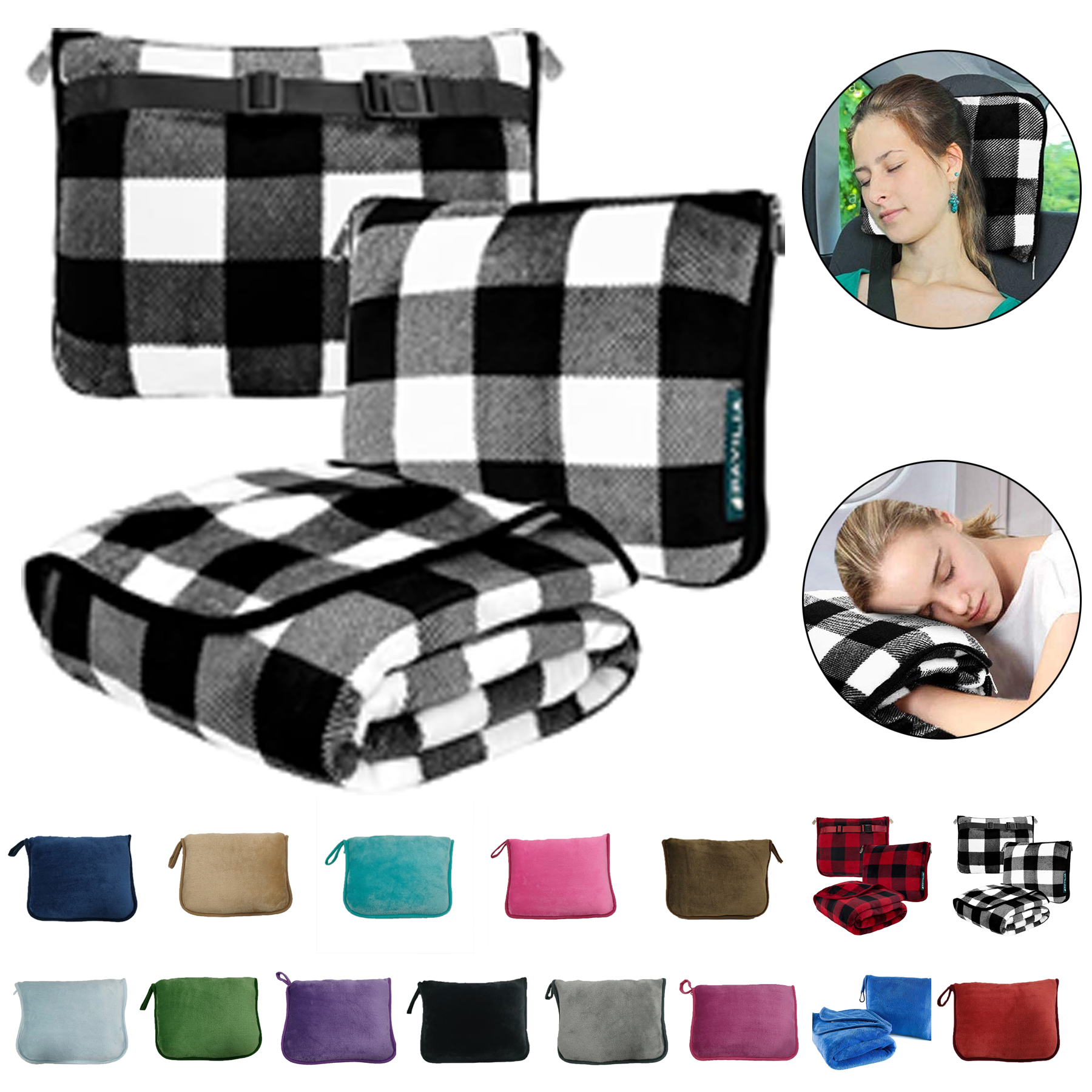 2 In 1 Travel Plush Blanket 2