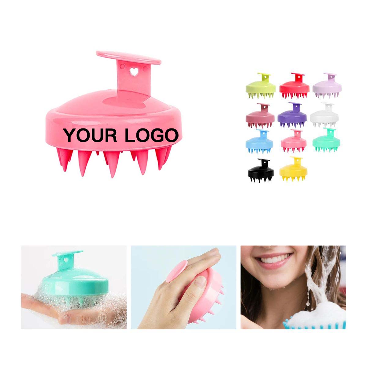 Scalp Massager Brush Relaxing Silicone Bristles 5
