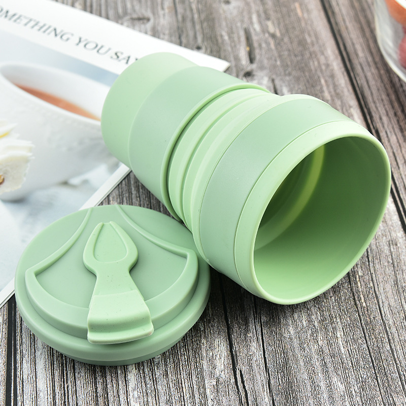 500ML Silicone Collapsible Cup Foldable Mug Portable Camping Cup 8