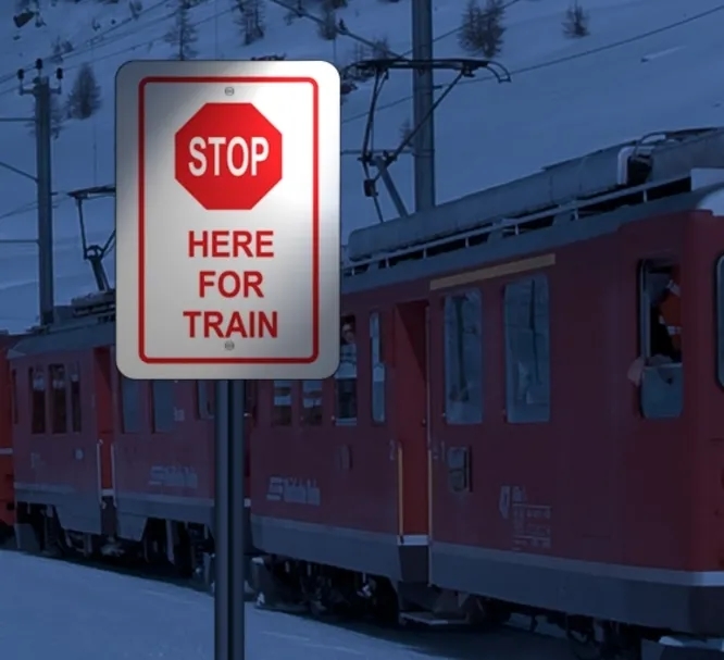 Reflective Stop Signs-1ftx1ft (SQFT) w/Holes & Pantone Color 2
