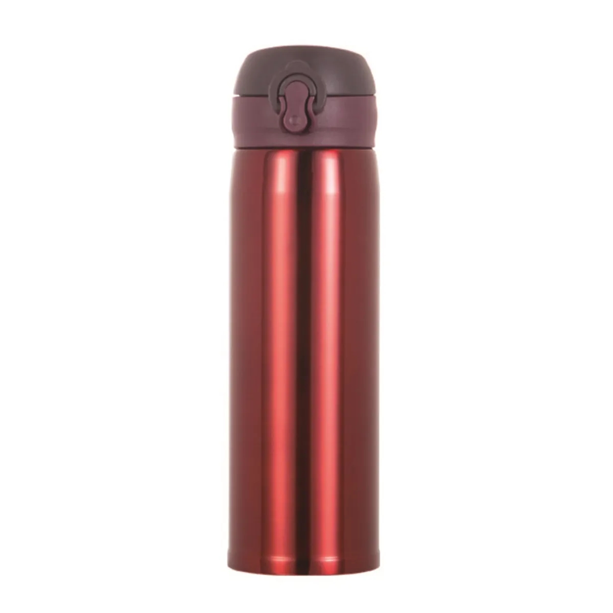 Portable Stainless Steel Water Bottle with Quick-Open Lid 2