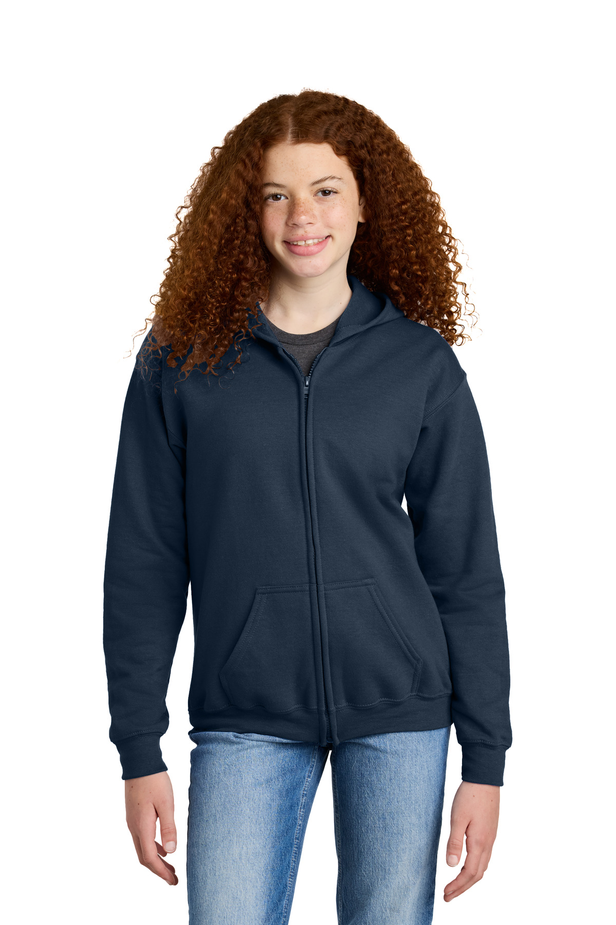 Gildan Youth Heavy Blend Full-Zip Hooded Sweatshirt. 18600B 12
