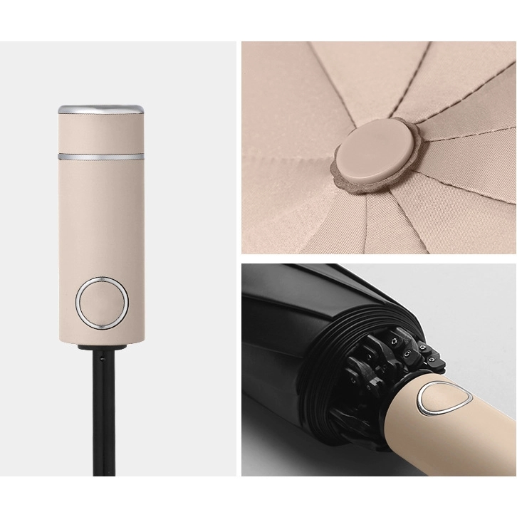 Travel Automatic Reverse Umbrella with Light Reflection 14