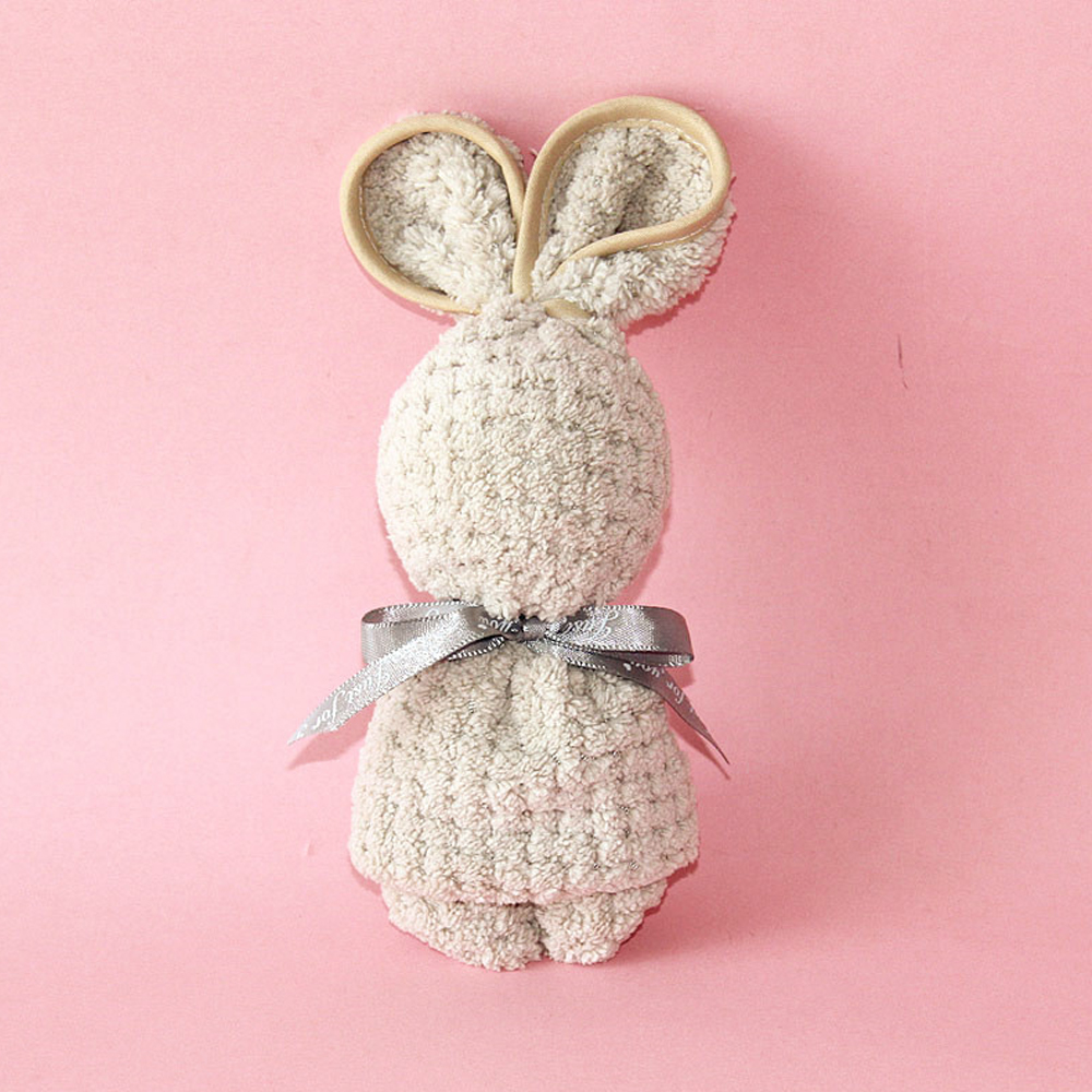 Coral velvet rabbit towel 3