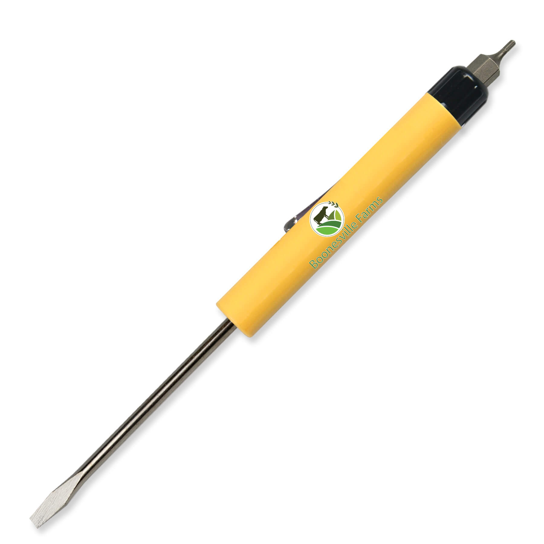 Pocket Screwdriver - 1/8" Flat Tip Blade w/Hex Bit Top 7