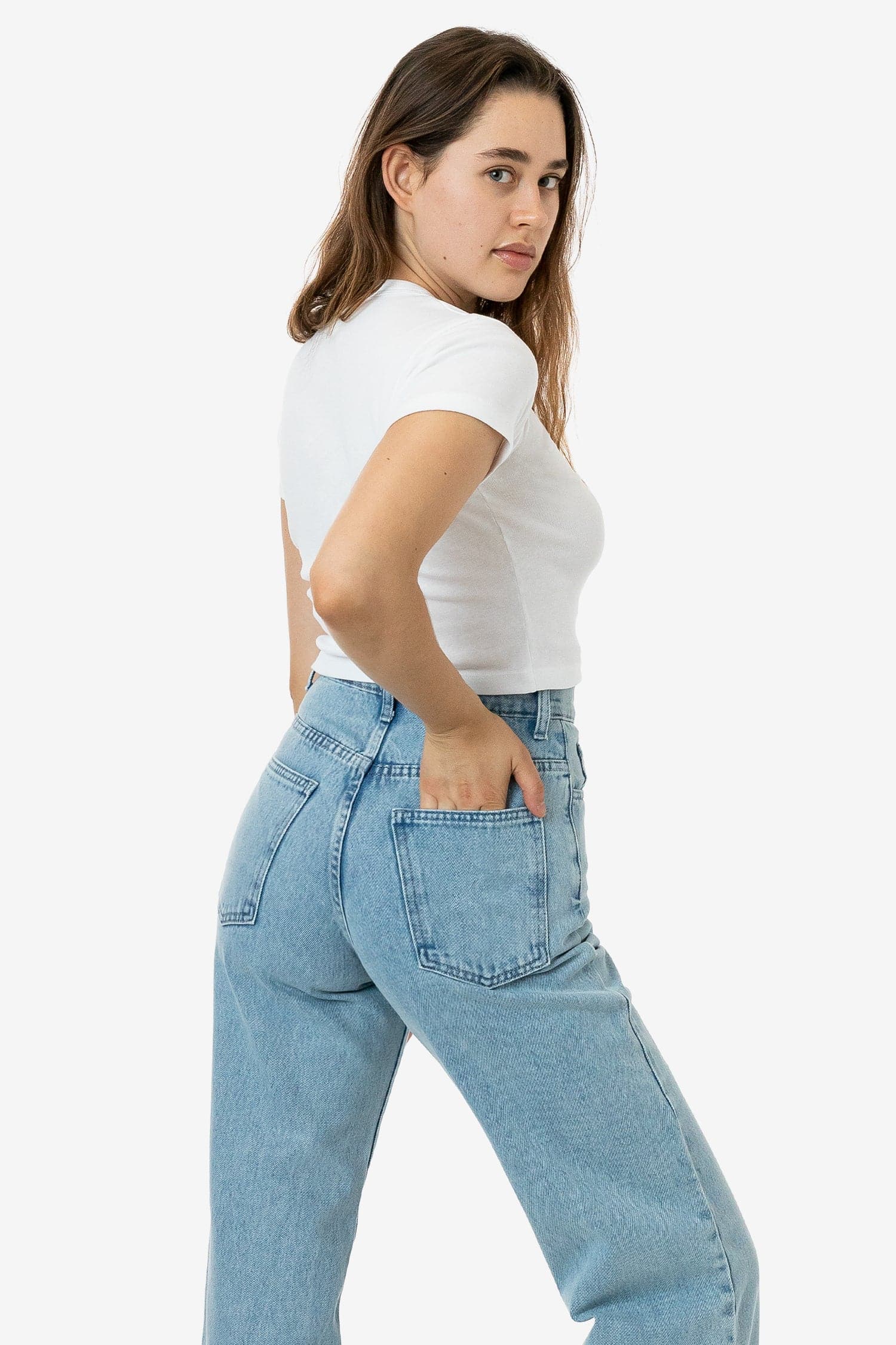 BABY RIB SHORT SLEEVE CROP TEE 4