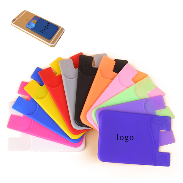 Silicone Phone Wallet w/ Single Pocket Card Holder 1