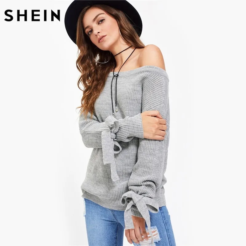 Gray Mesh Drop Tie Jumper: Long Loose Casual Pullover, custom hoodie or sweatshirt with logo imprint 6