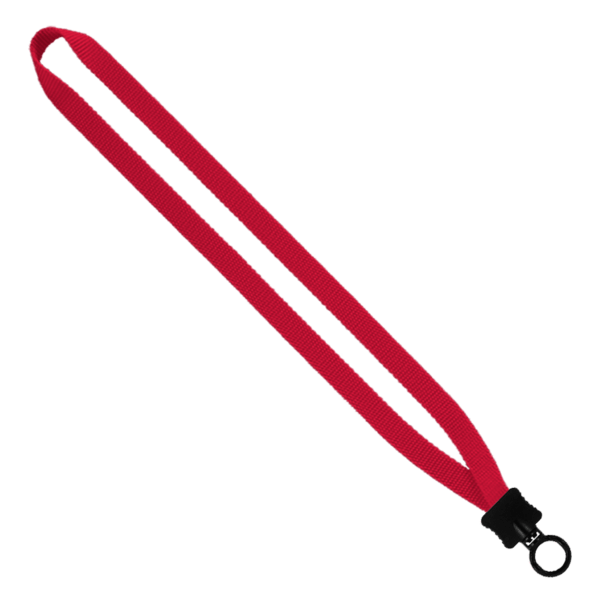 1/2" Smooth Nylon Lanyard with Plastic Clamshell & O-Ring 9