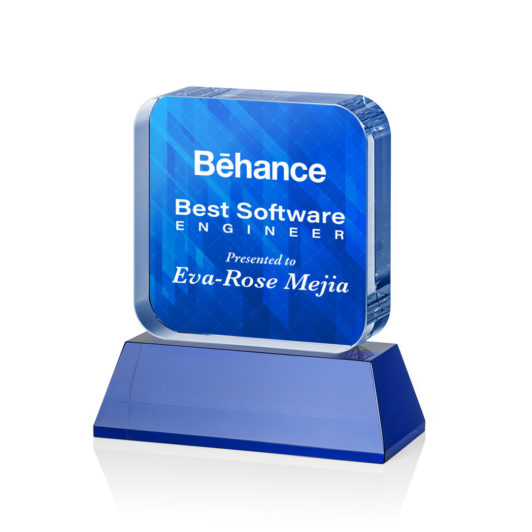 Flamborough VividPrint™ Award on Base - Blue 11