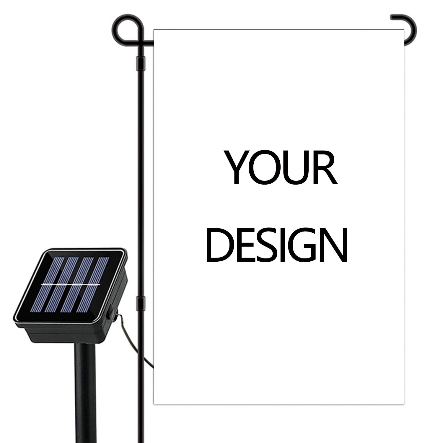 Garden Flag W/ Led Lights & Solar Powered Panel 3