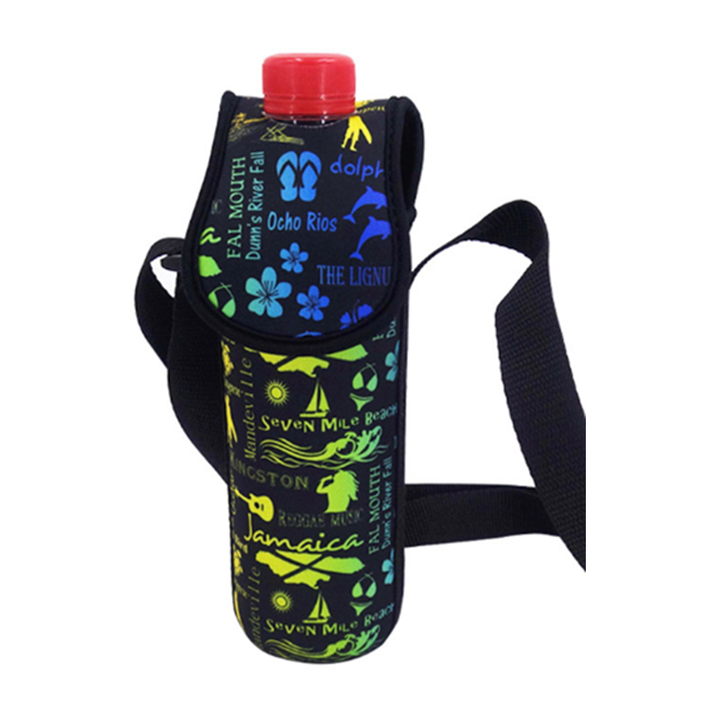 Neoprene Water Bottle Sleeve Coolie w/Strap, custom koozie with logo imprint 3