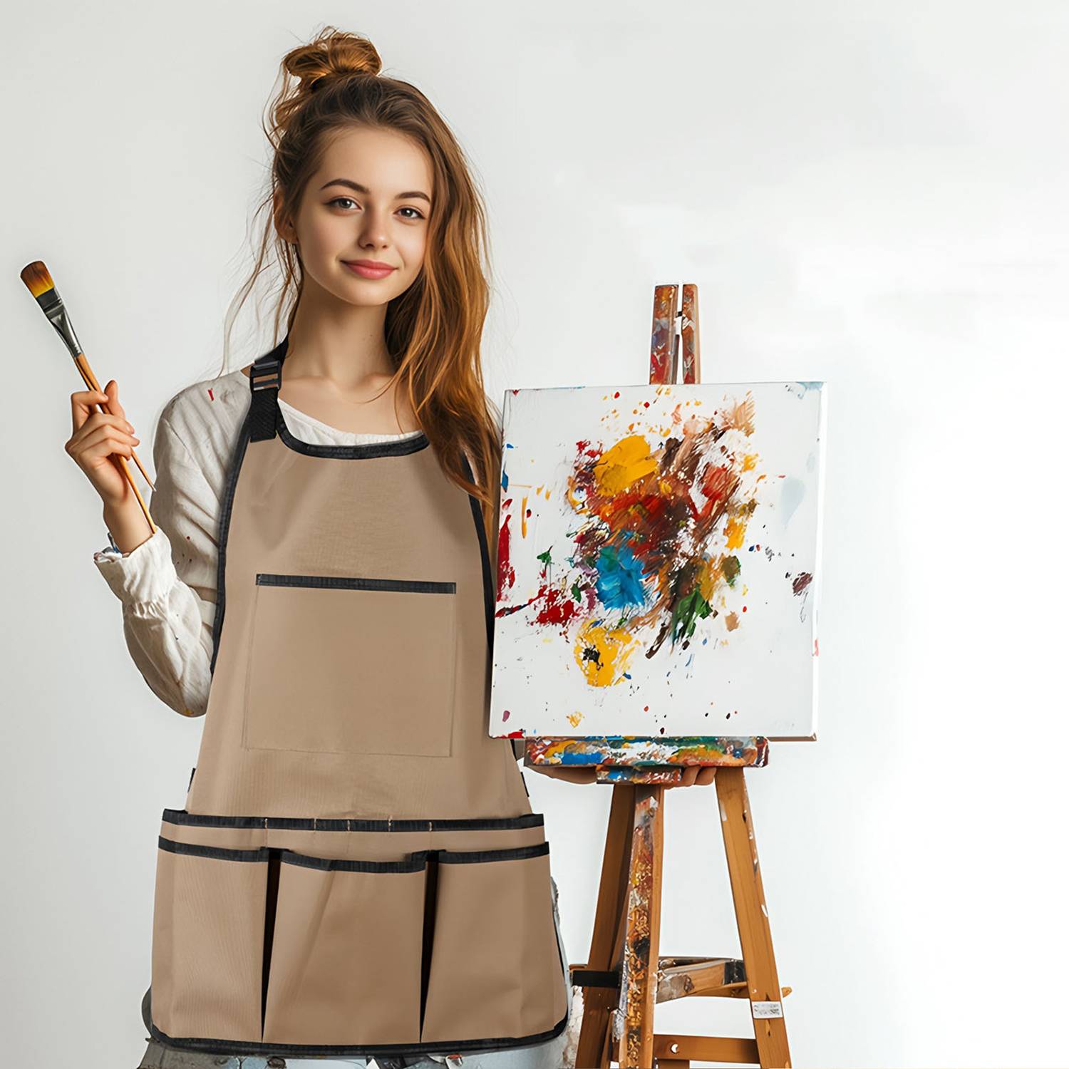 Multi-Pocket Canvas Tool Apron for Household Repair 5