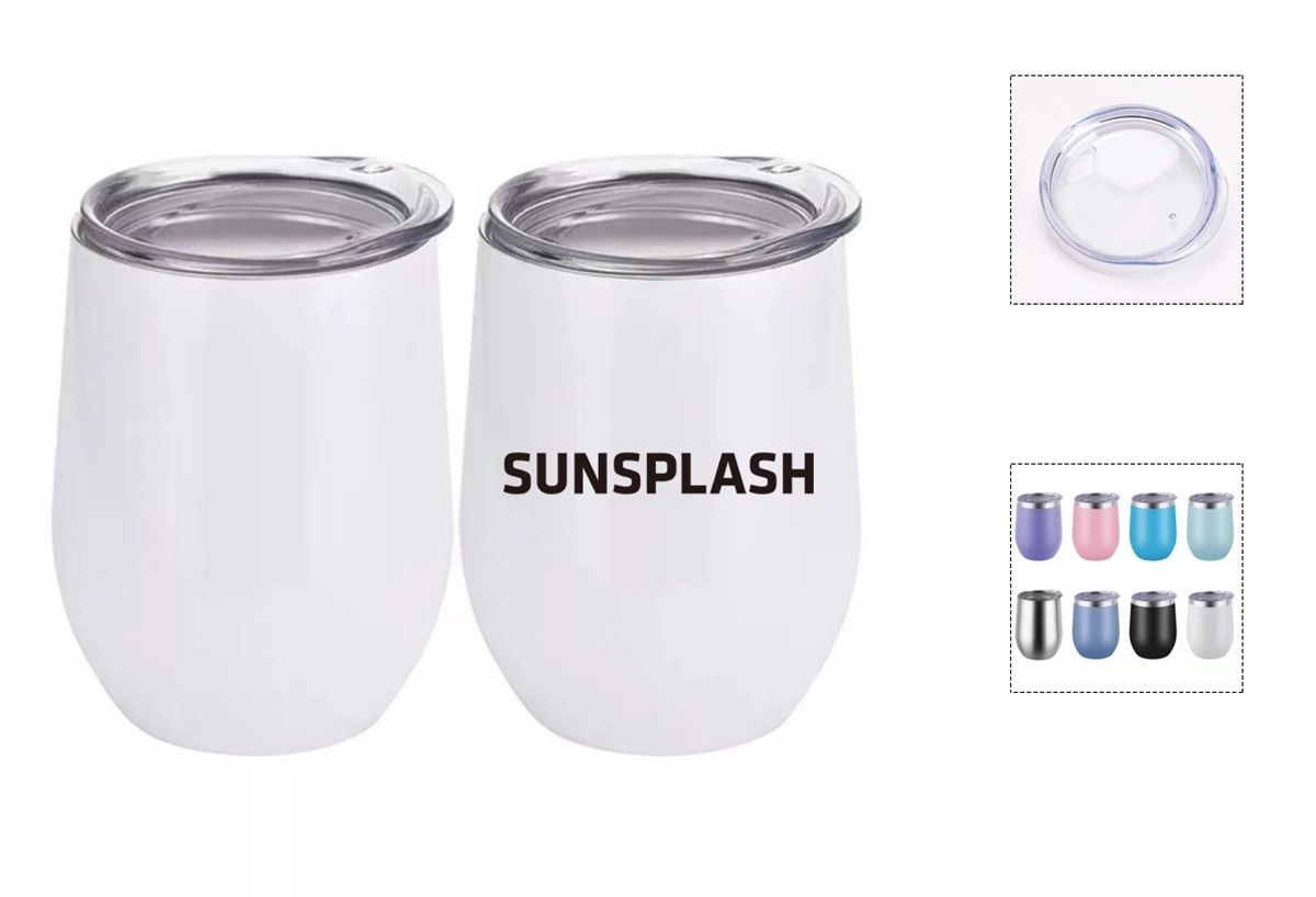 12 oz. Double Wall Stainless Steel Wine Tumbler 1
