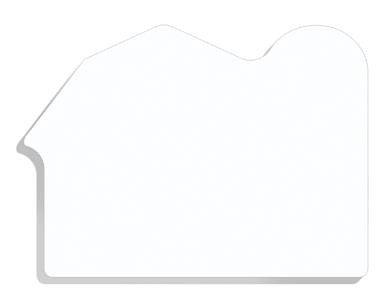 Souvenir® Sticky Note™ 4" x 3" Die Cut Pad, 50 sheet 74