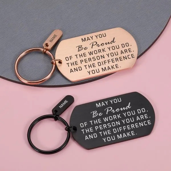 Thank You Gift Personalized Keychains 10