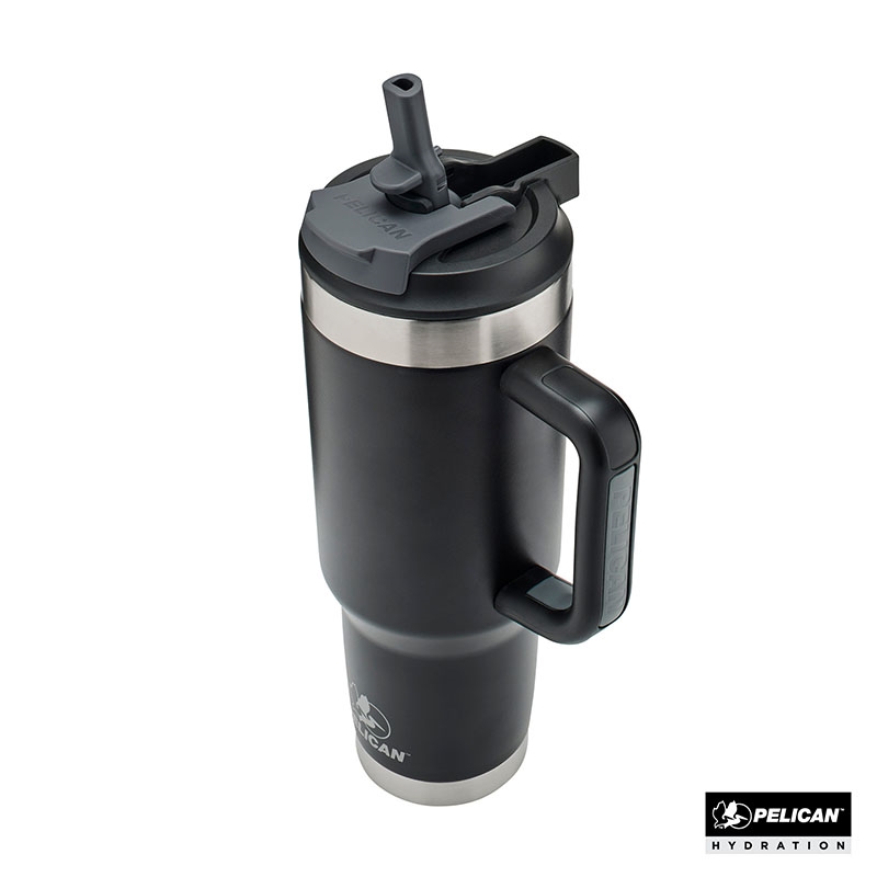 Pelican Porter™ Dual 40 oz. Dual Lid, Recycled Double Wall Stainless Steel Travel Tumbler 26