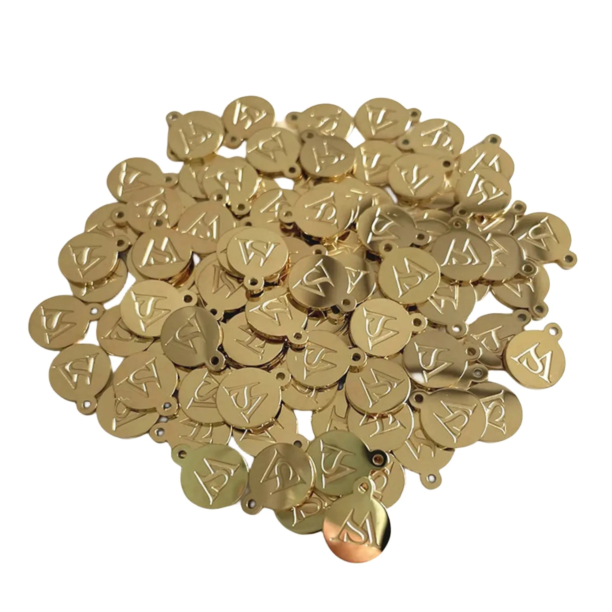 Gold Plated Pendant Jewelry For Men Women Stainless Steel 8