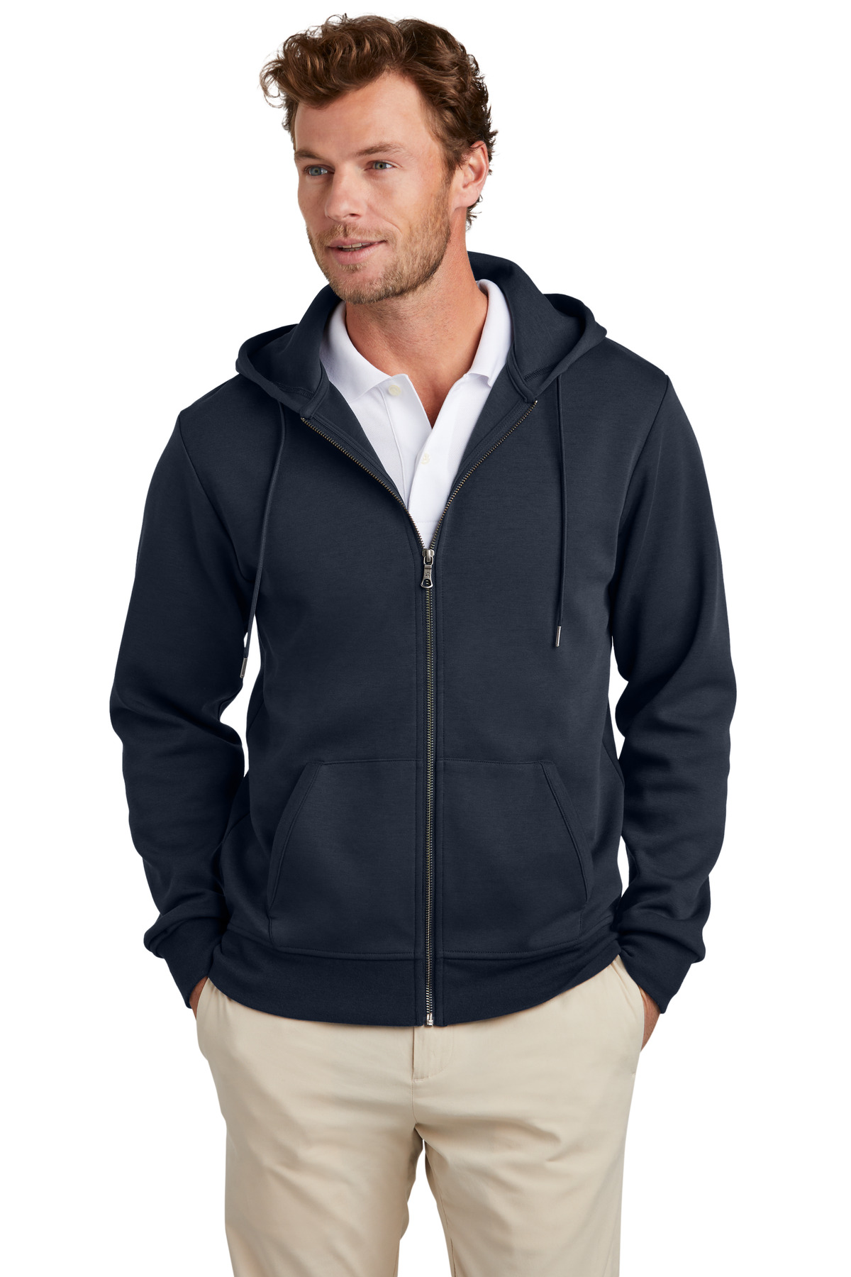 Brooks Brothers Double-Knit Full-Zip Hoodie BB18208 1