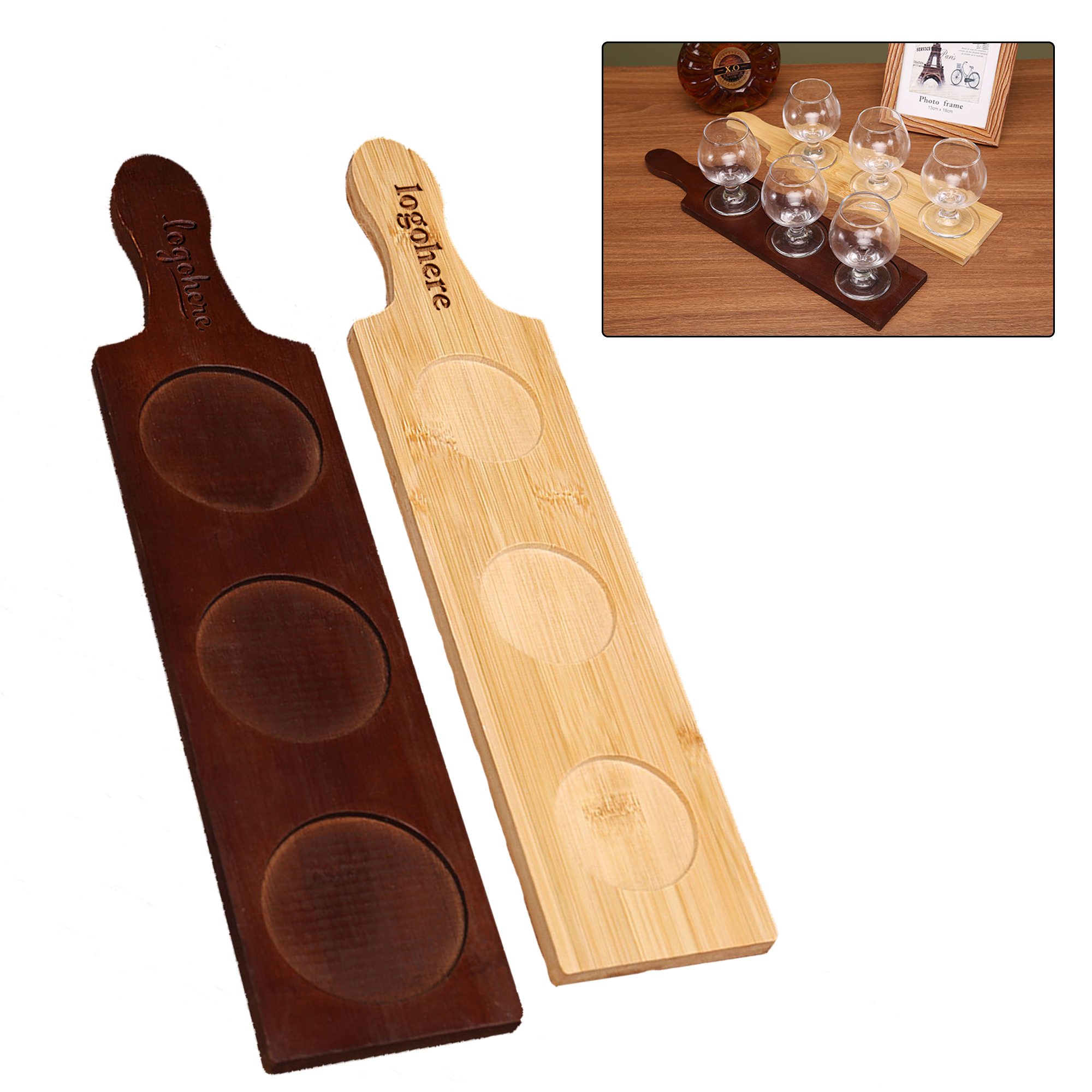 Wooden Shot Glass Tray 1