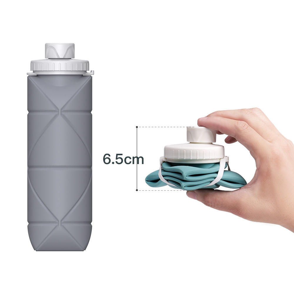 600ML Folding Silicone Water Bottle 7