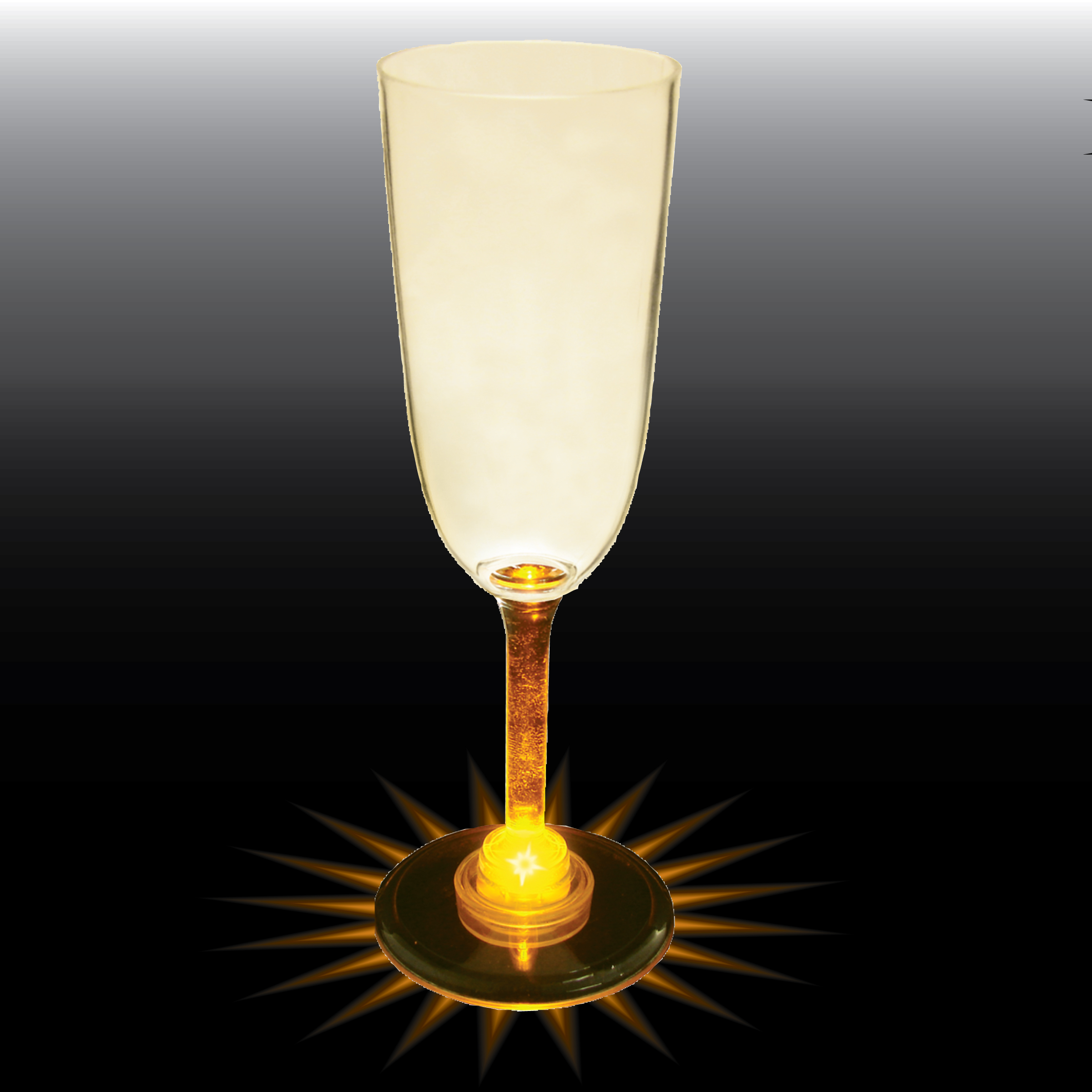 7oz Light Up Standard Stem Plastic Champagne Flute 3