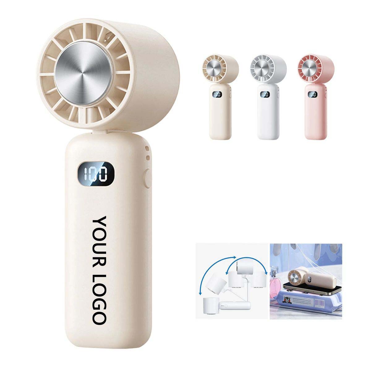 Handheld Ice Cooling Fan with Low Noise Operation 1