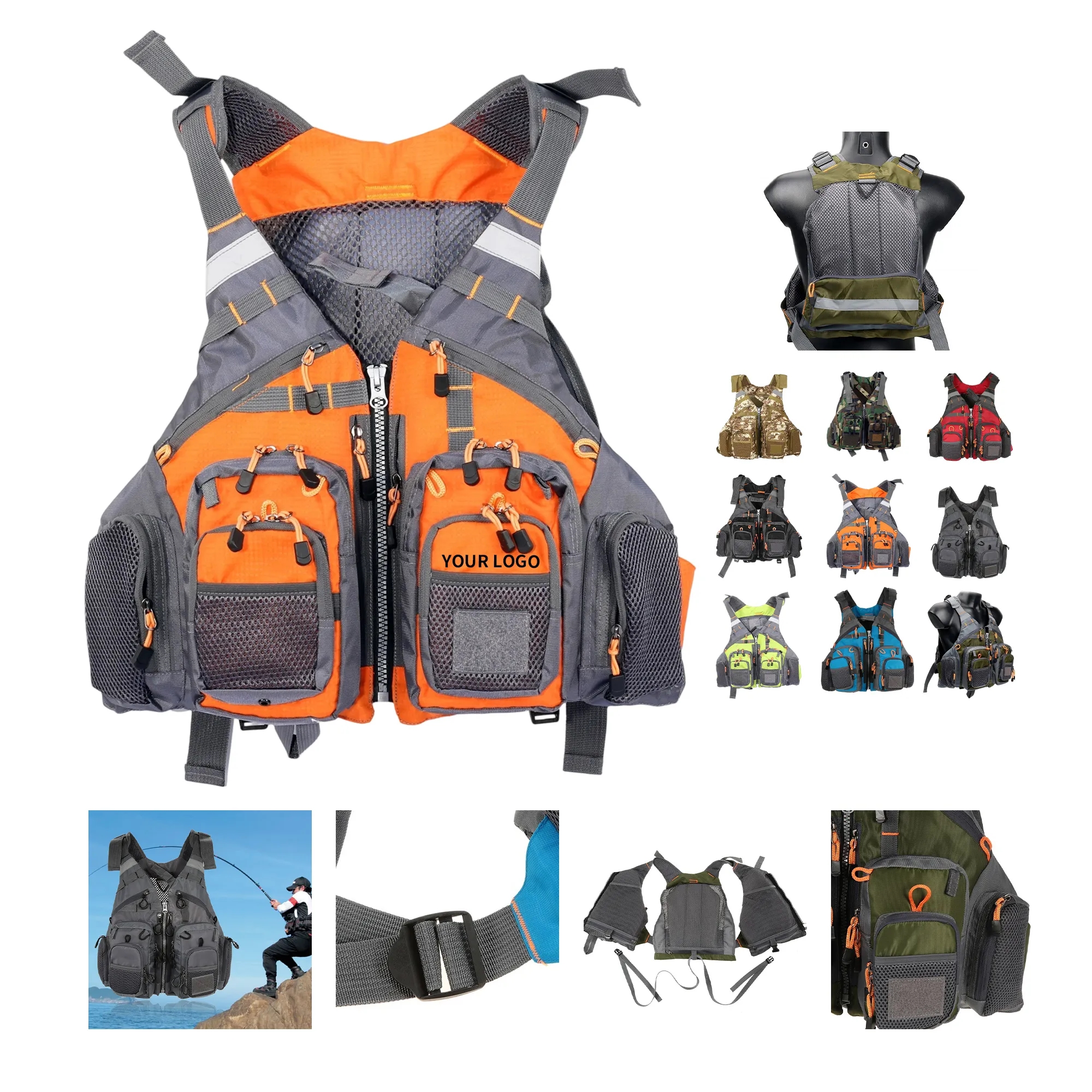 Adjustable Multi-Pocket Life Vest 12