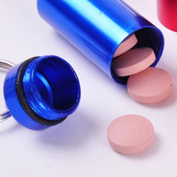 Aluminum Pill Bottle W/ Keychain 4