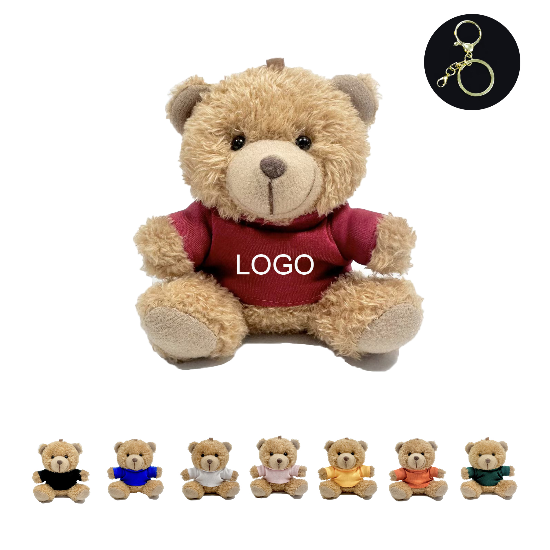 Cute Mini Plush Bear Keychain 2