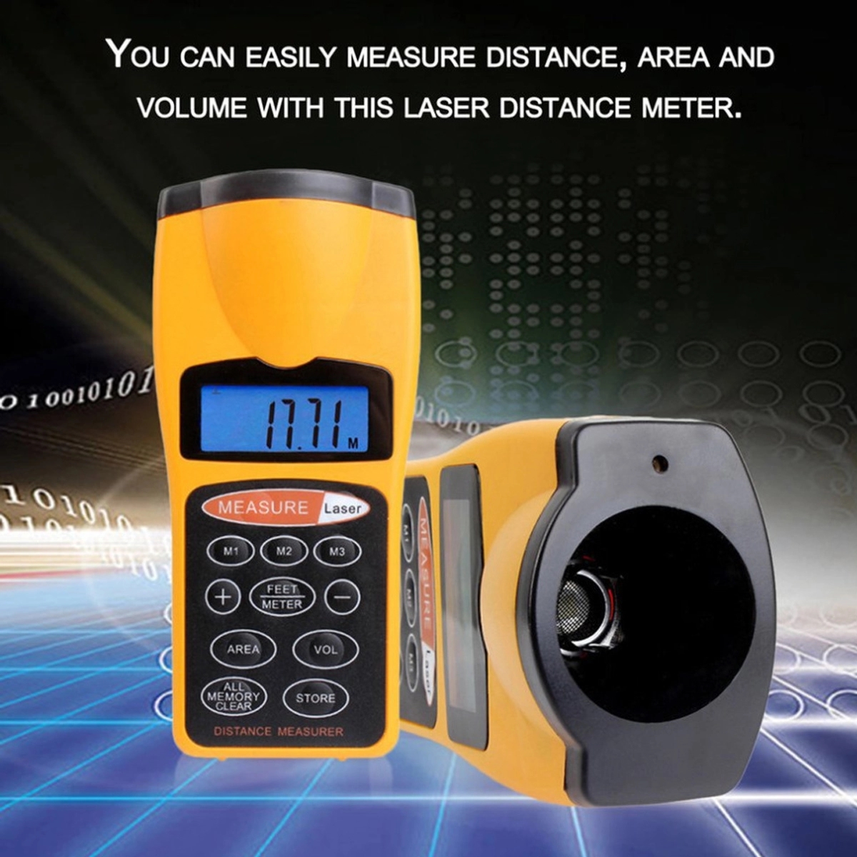 Ultrasonic Distance Measurer Laser Point 5