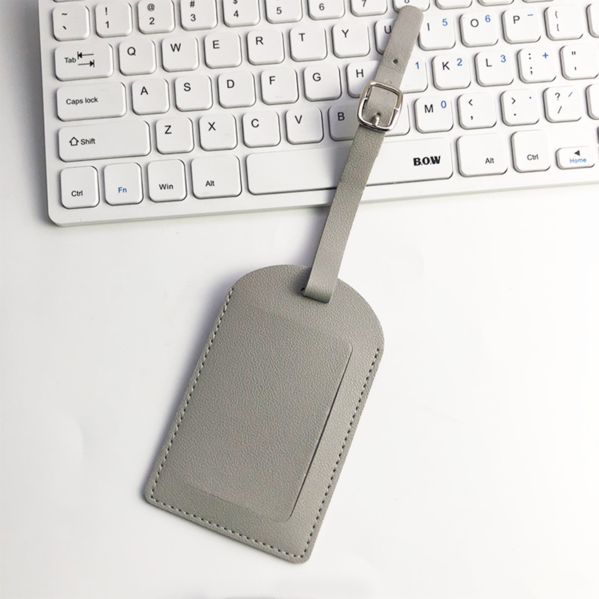 Vegan Leather Flip Open Luggage Tag 2