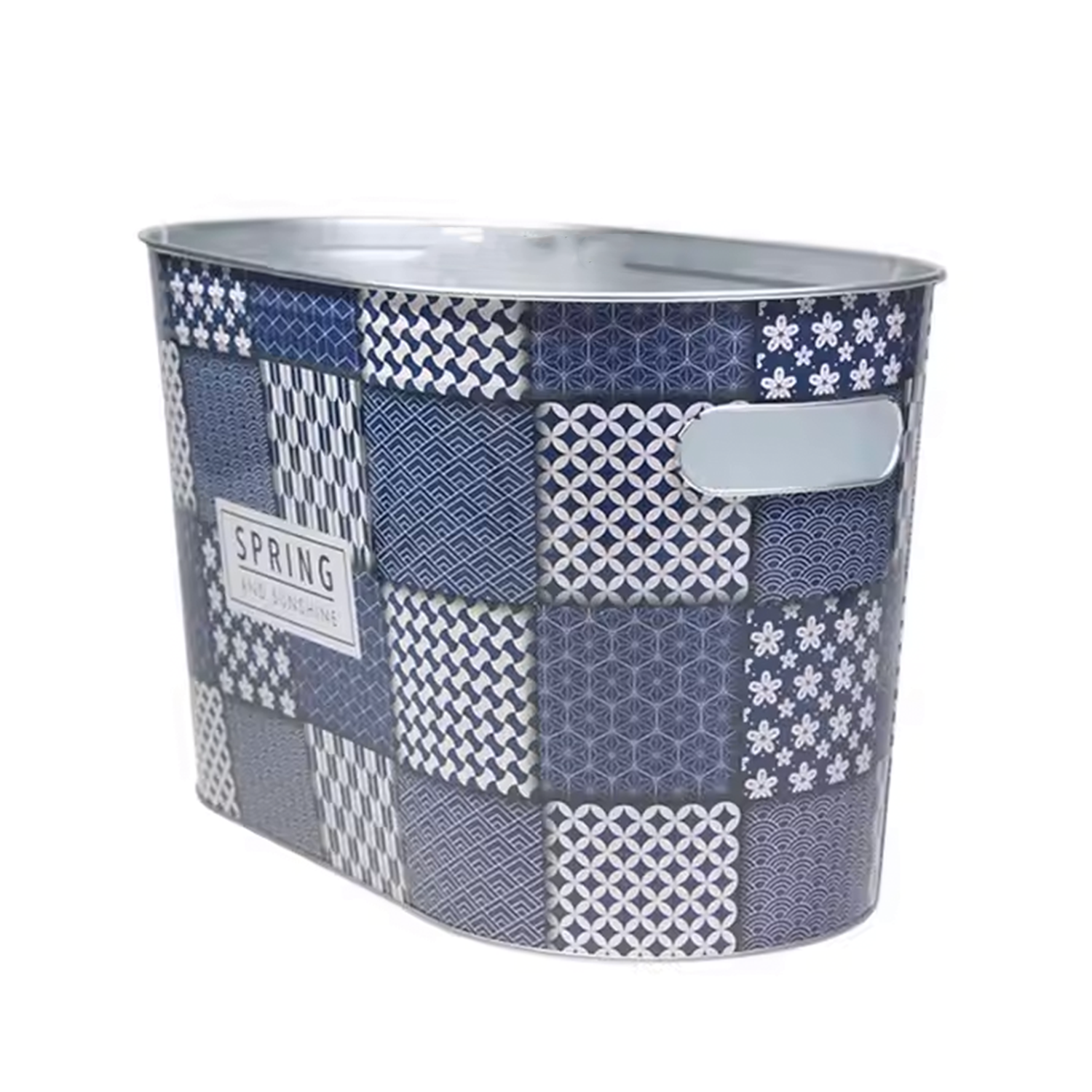 15L Oval Metal Ice Bucket w/ Handle 5
