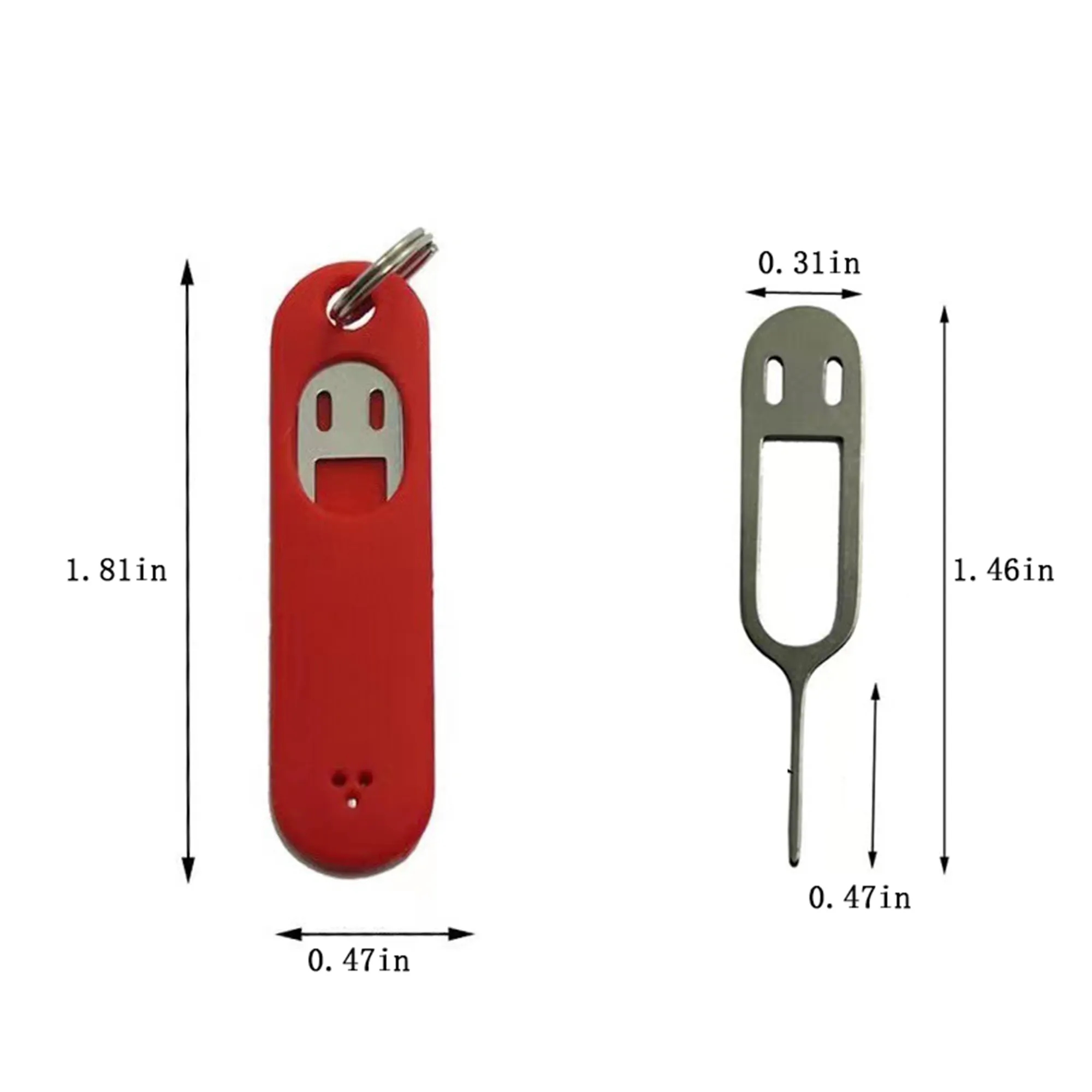 Custom Logo Silicone Case Phone Card Ejector Keychain 3
