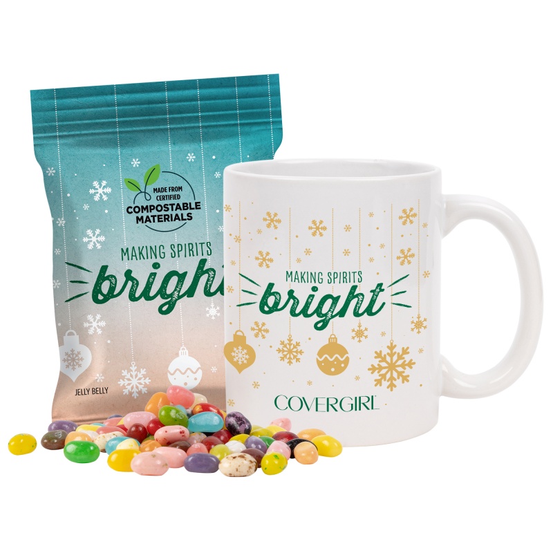 Mug set with Jelly Belly in Compostable Digibag 1