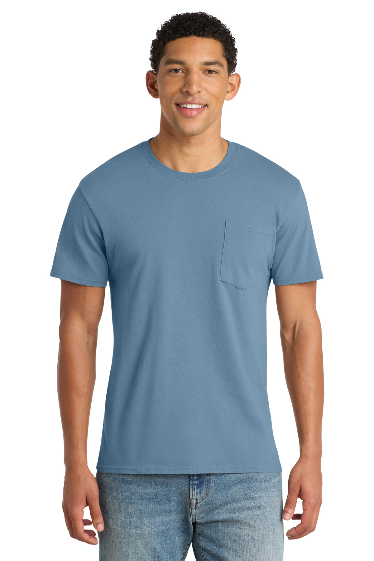 Port & Co Beach Wash Garment-Dyed Pocket Tee. PC099P 63