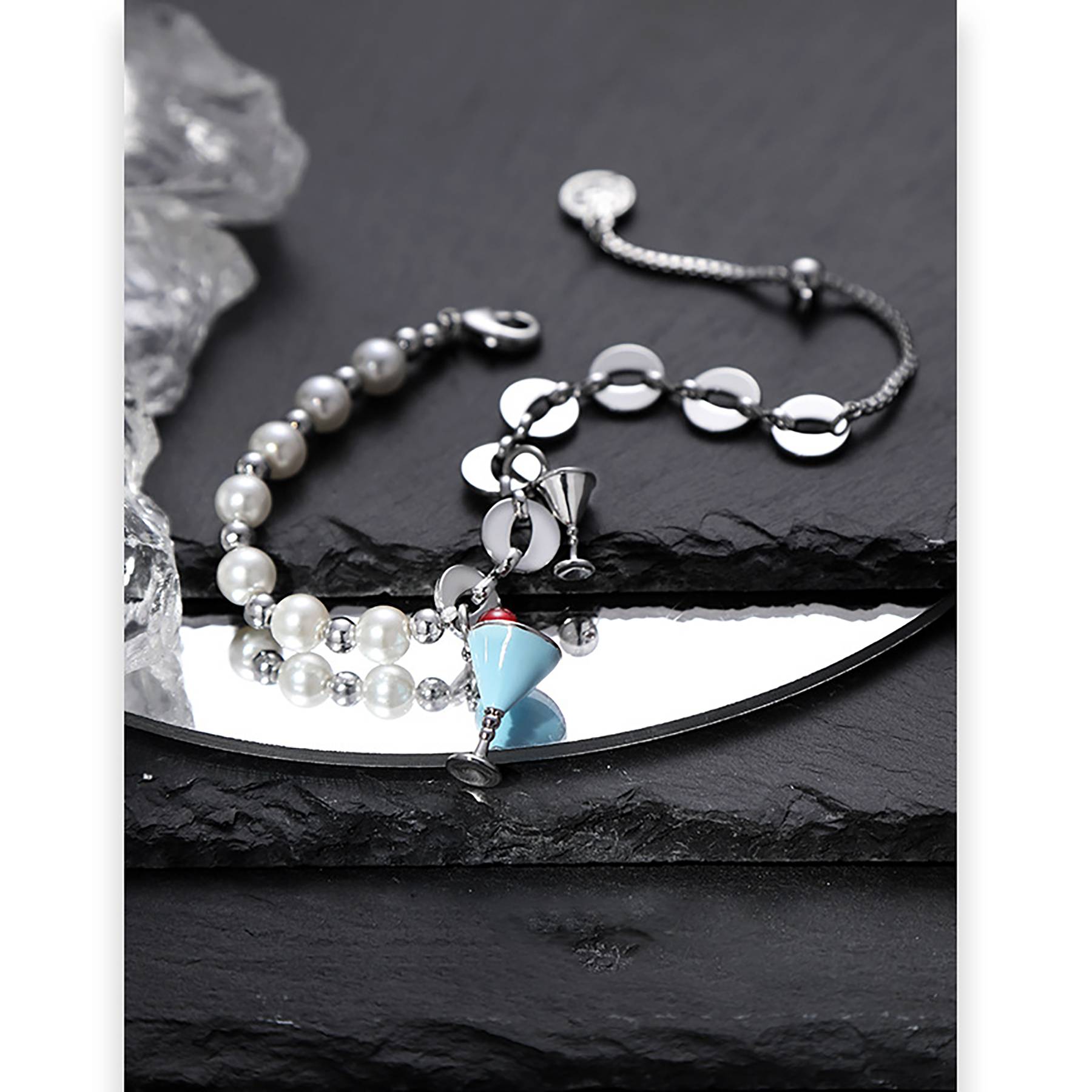 Wine Goblet Pearl Bracelet 5