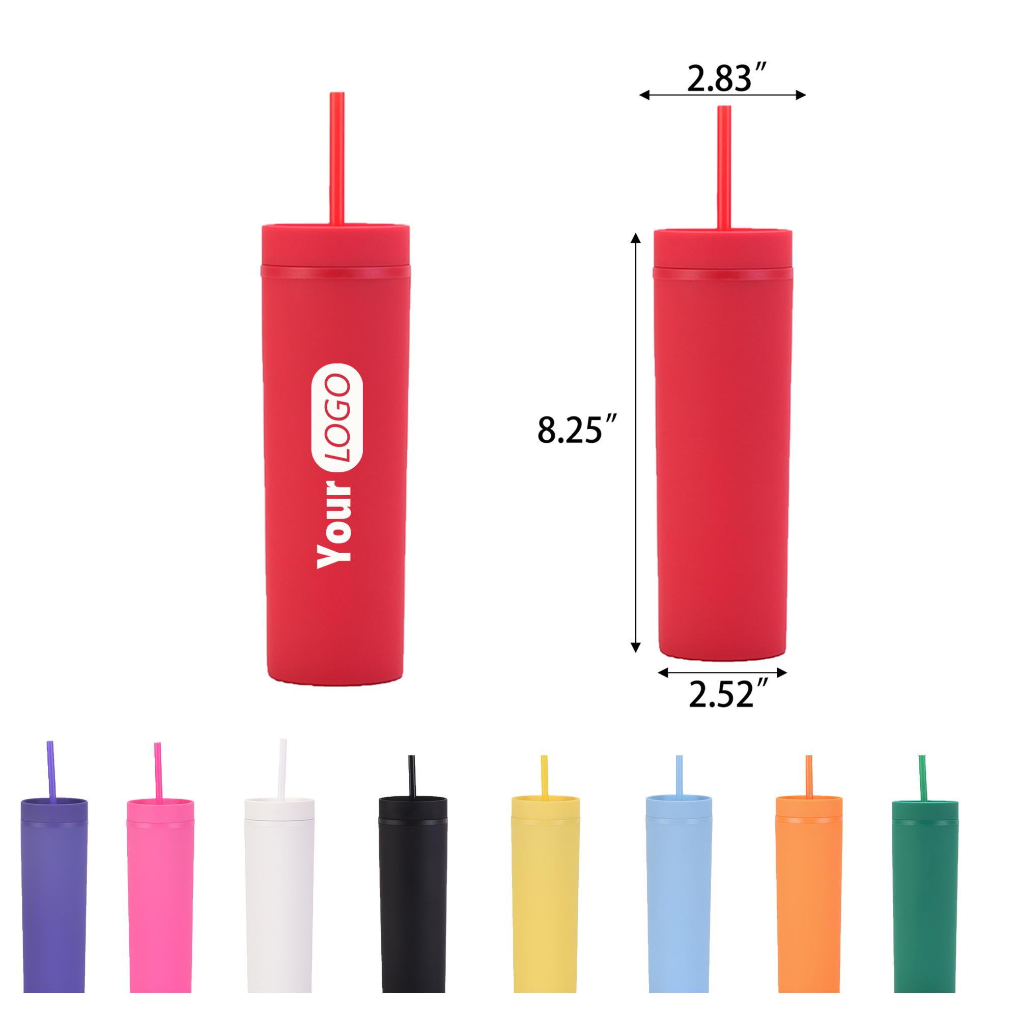MOQ 100 Straight Straw Cup 2