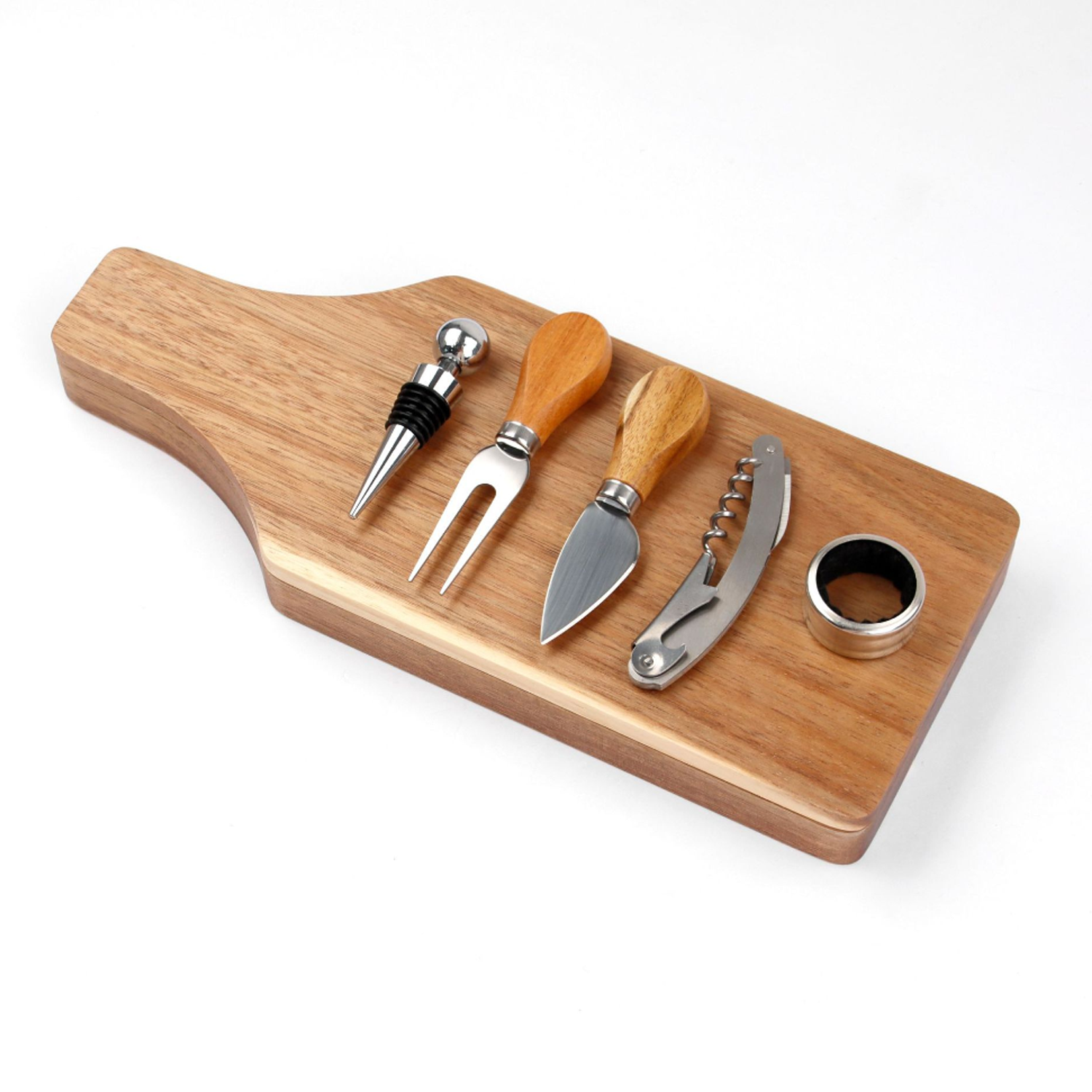 7 Piece Bamboo Wine & Cheese Charcuterie Board Set 5