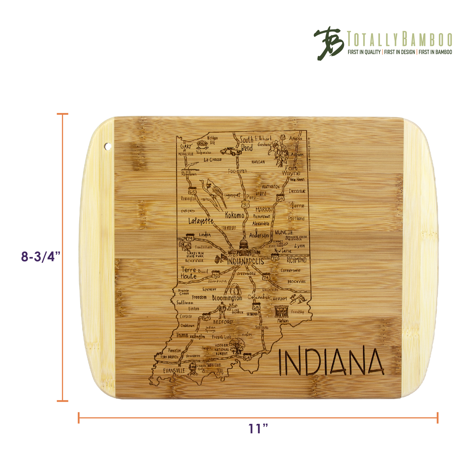 A Slice of Life Indiana Serving & Cutting Board 7