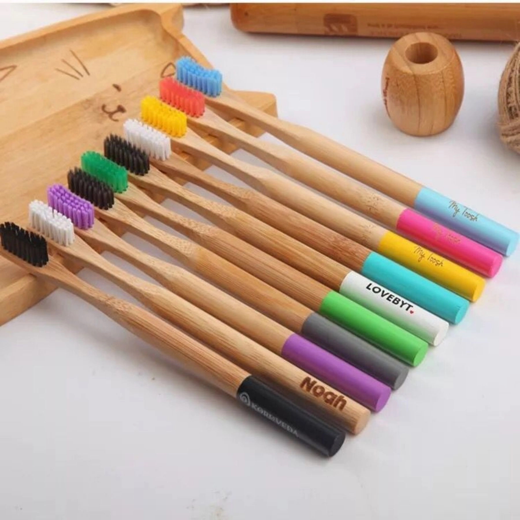Biodegradable Eco-Friendly Natural Bamboo Toothbrushes Soft 3
