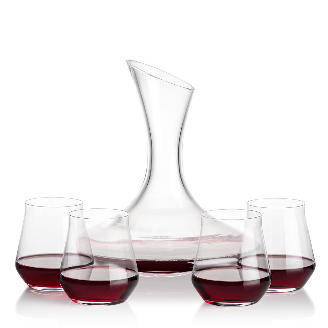 Madagascar Carafe & Bretton Stemless Wine 12