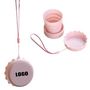Vivid Cap Shape Plastic Collapsible Cup With Band 13