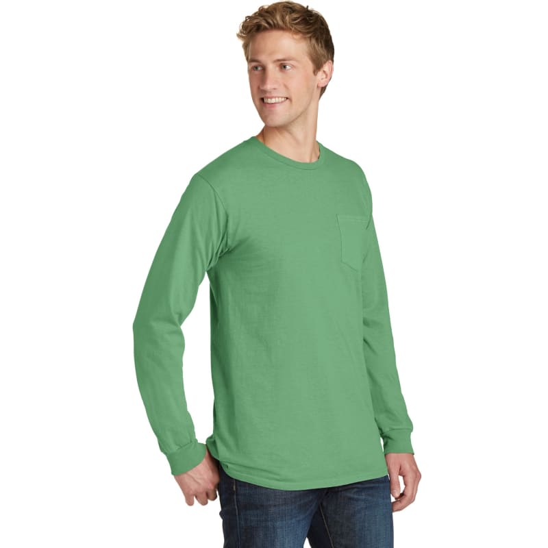 Port & Company Beach Wash Garment-Dyed Long Sleeve Pocket Tee 72