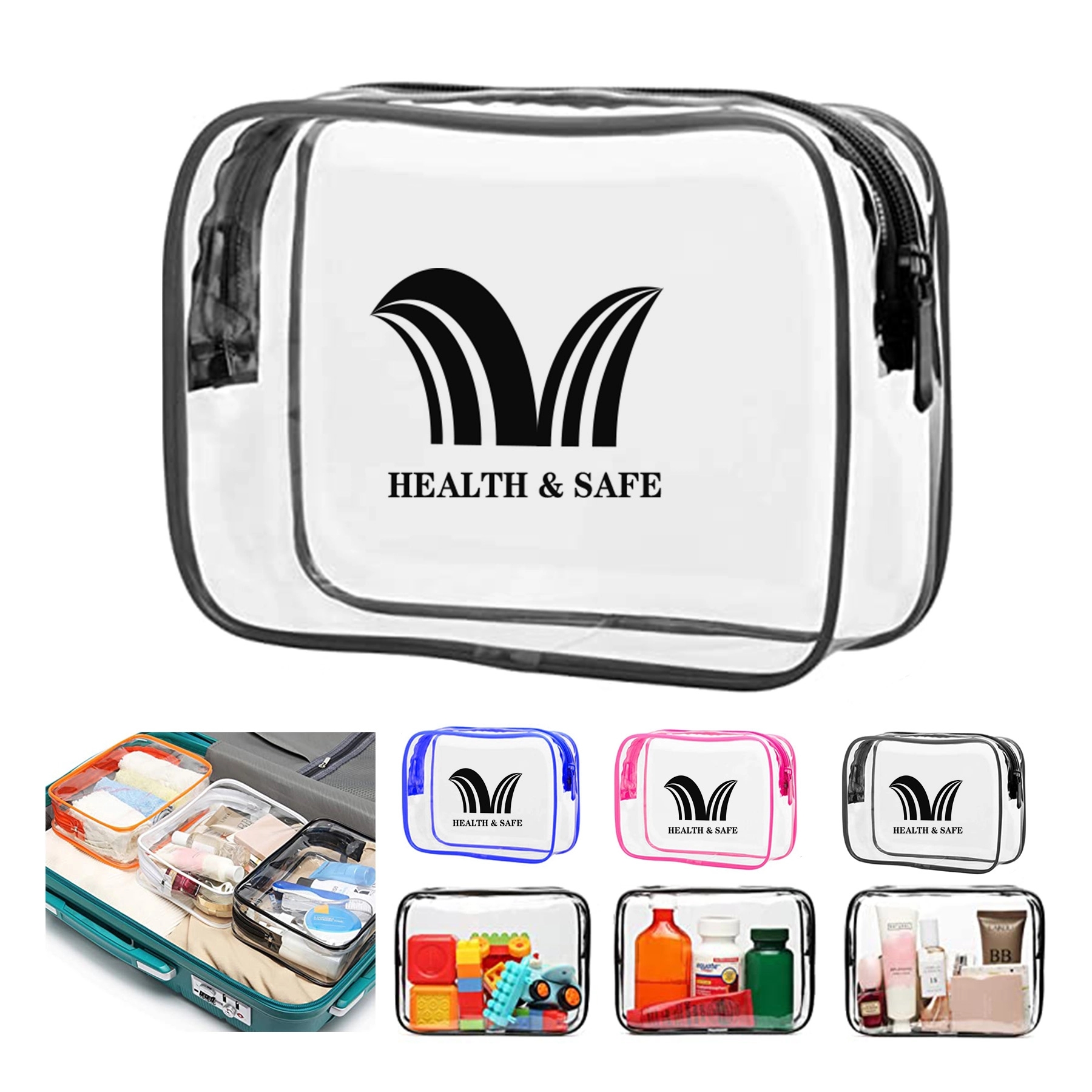 Clear Toiletry Bag Travel Makeup Cosmetic 2
