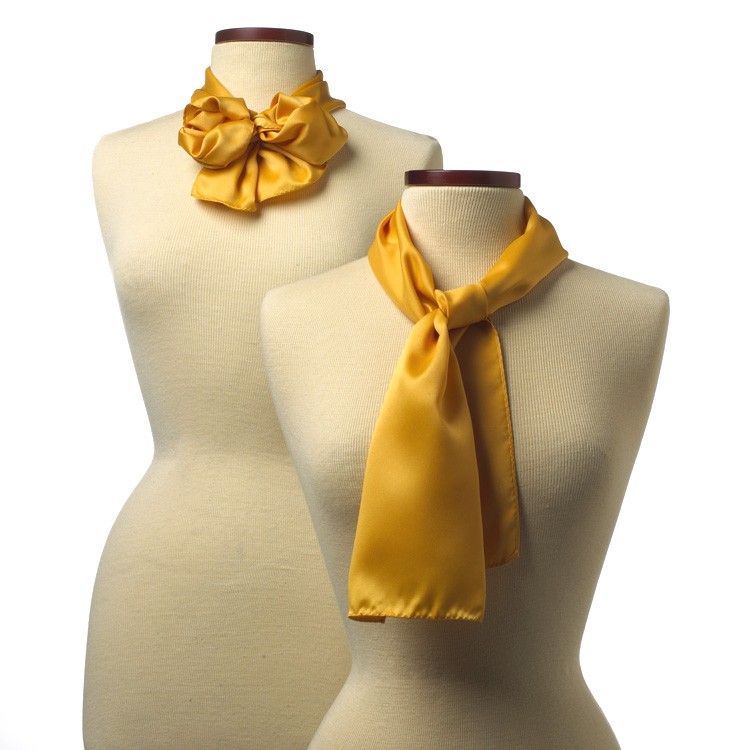 Gold Silk 10" x 54" Scarf 2