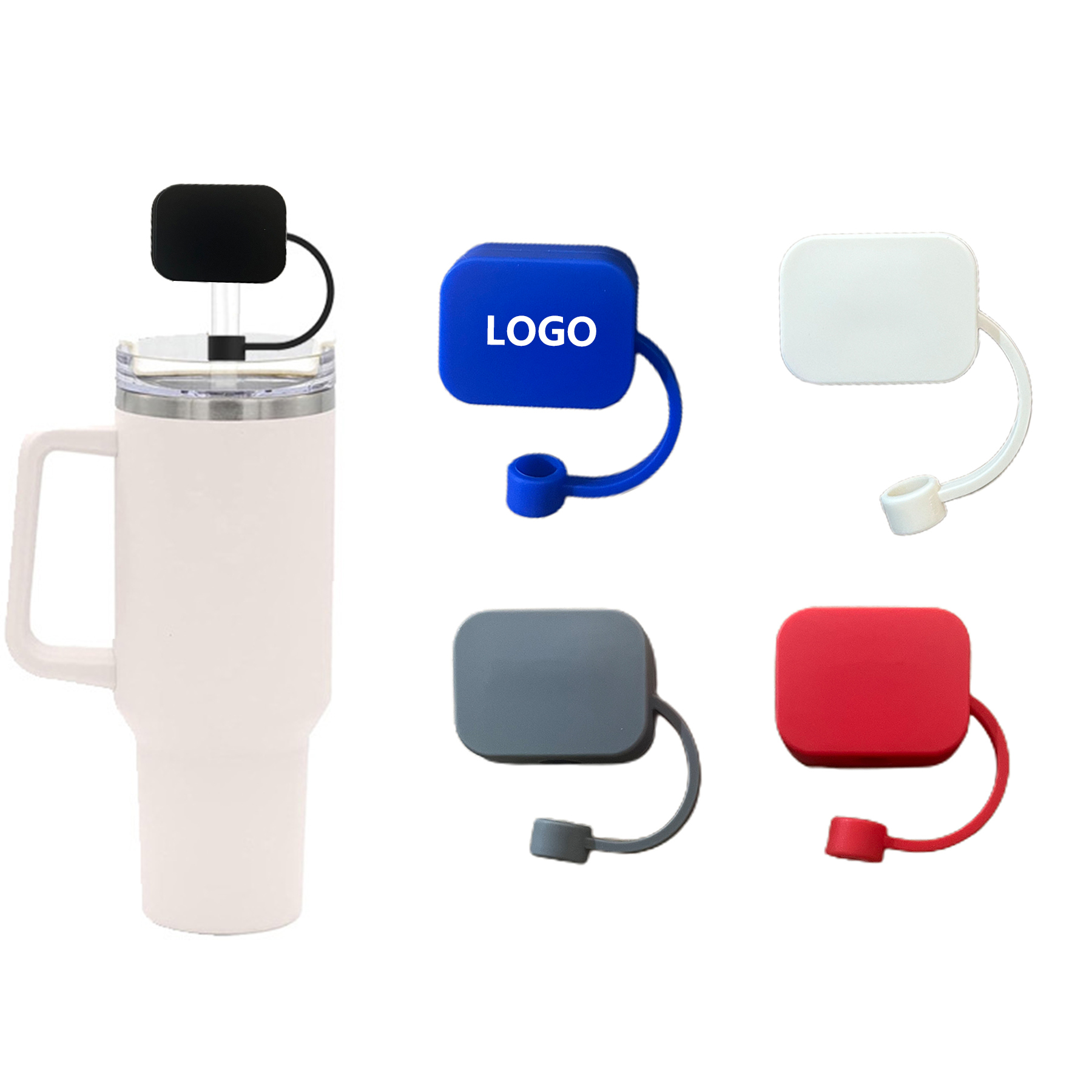 Silicone Straw Topper Cover 2