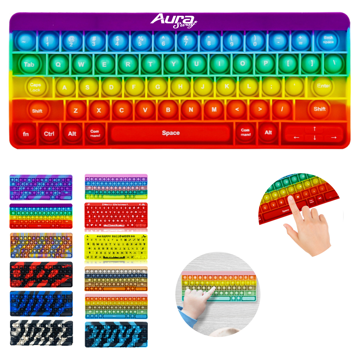 Fidget Pop Bubble Keyboard Stress Relief Toy 2
