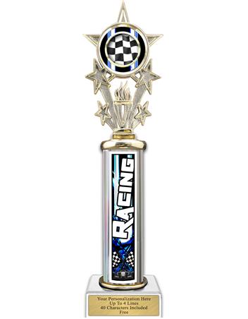 Trophy, 12" Action Matrix Racing Blue 1 co 2