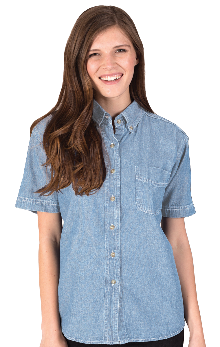 Ladies' S/S 100% Cotton Denim Shirt 5